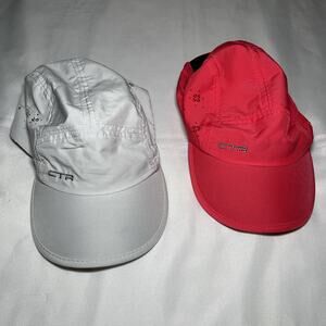 CTR Womens UPF 50+ Hat Set of 2 Sun Protection Hiking Pink White Floral Cap